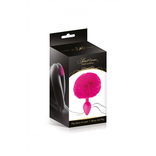 Plug queue de lapin - fuchsia 2
